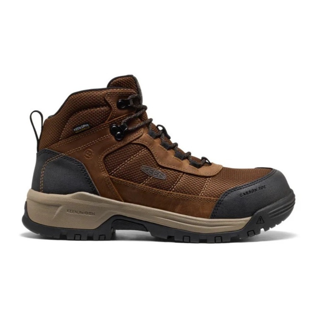 KEEN® (Men's 8.5 D) Skokie™ Waterproof Carbon-Toe Work Boot‎ in Earth - $165